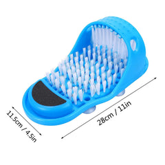 Magic Shower Foot Scrubber - Universal Unisex Feet Cleaner with Exfoliating Bristles for All Sizes