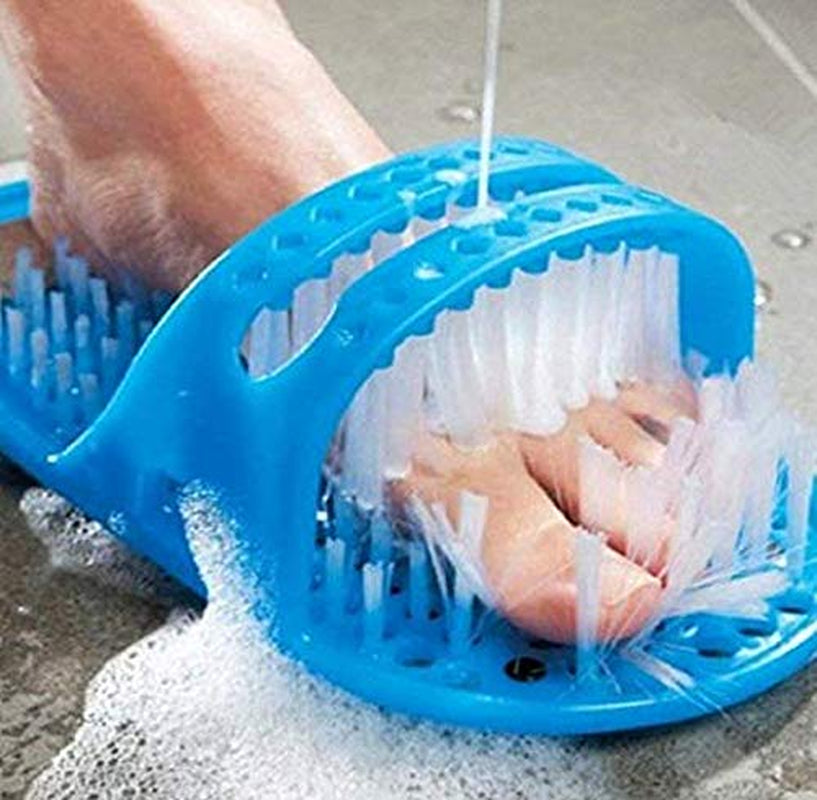 Magic Shower Foot Scrubber - Universal Unisex Feet Cleaner with Exfoliating Bristles for All Sizes